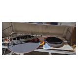 Fish cooker, griddle, and cast iron pan garage