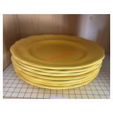Vtg LongChamp France Yellow Plate set