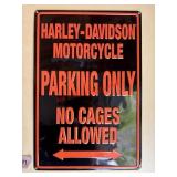 Harley Davidson Parking Sign Metal Sign
