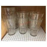 Glass Drinking Glasses Shelf lot Tall and short