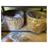 4 New Large Wood Apple Buckets