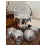 Italy Quality Silver Plate Ice Bucket and Cups