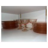 Pink glassware set