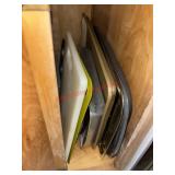 Baking Sheets and Cutting boards Cupboard lot