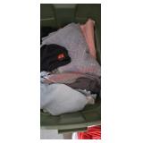 Tote of towels (garage 1 under tables)
