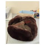 VTG Brown Suede Mouton Hat