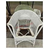 Two Wicker Chairs One missing seat