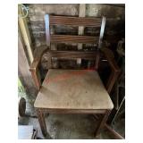 Vtg Solid Wood Chair                   (Main