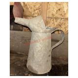 Smaller Galvanized Pitcher            ( Right