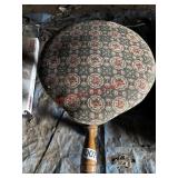 vintage three-legged wooden footstool(Upstairs)
