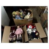 Vintage doll and stuffy lot (stairwell area )