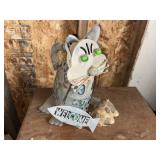 Cat Garden Decor with Ceramic pig