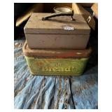 Metal box lot (upstairs )