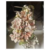 seashell floral arrangement (left side barn)