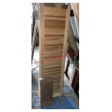 rustic wooden louvered shutters lot (upstairs)