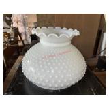 Vtg Milk Glass Replacement Lamp Top
