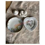 collection of vintage decorative porcelain (left