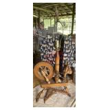 decorative spinning wheel lamp(left side barn)