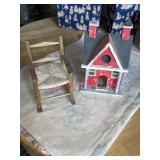 bird house and decorative chair (left side barn)