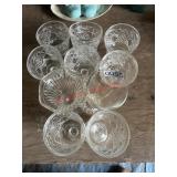 vintage pressed glass sherbet dishes ( upstairs)