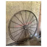 Full Size Metal Wagon Wheel     (Left side of