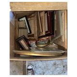 vintage picture frames lot (left side barn)
