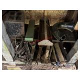 Two Shelves of Vintage Grease guns , and more