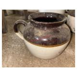 Vtg Stoneware Bean Pot                    ( Right