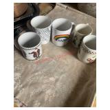 coffee mugs lot (left side barn )