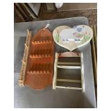rustic wooden decorative items (left side barn)