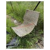 Woven Metal Framed Chair