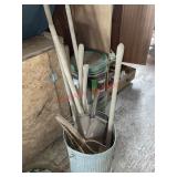 gardening tools parts (left side barn)