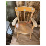 Vtg Solid Wood children's Chair