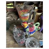 Misc. glass items lot (upstairs)