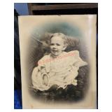 Vintage portrait print - blue room