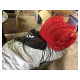 Multiple air mattress, and tote of camping items