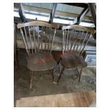 two wooden chairs (upstairs)