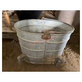 Vintage Metal Mop Bucket            ( Right side