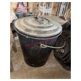 medium Size Enamel Lidded Bucket