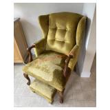 vintage mid-century modern wingback armchair (See