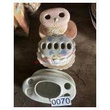 Ceramic toothbrush holders (upstairs )
