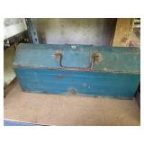 Vtg Metal tool box with Tool Contents