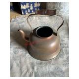 vintage Tagus copper tea kettle (left side barn)