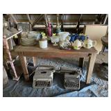 wooden table !!content not included!!  (upstairs)