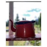 Vintage red tea pot