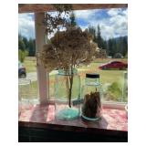 Kitchen Decor Rose petals, Jars, bouquet