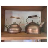 copper tea kettles (living room )