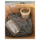 Partial box of nails (barn)