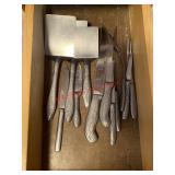 Drawer lot of steel kitchen knifes & spatulas