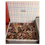 Vintage spools of thread (front bedroom)